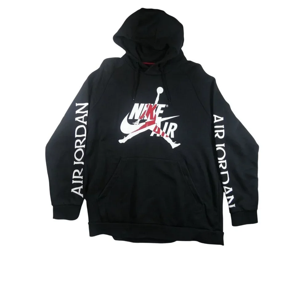 Nike Air‎ Jordan Jumpman Retro Casual Sports Hoodie Black Men's XXL